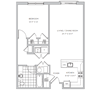 1 Bedroom, 1 Bathroom, 853 ft.